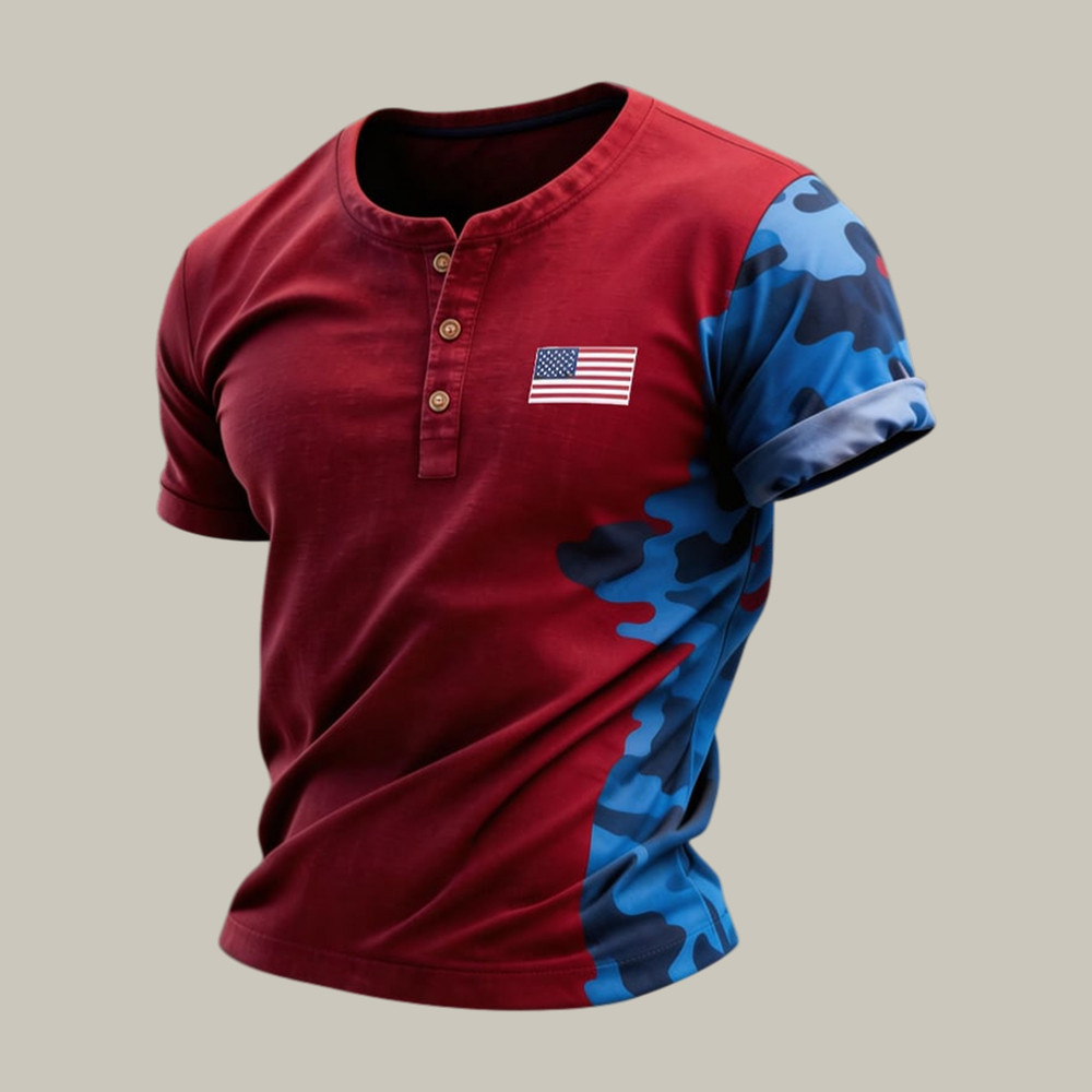 Retro Patriotic American Flag Button Shirt July 4 Clothes Cool Gift For Patriots