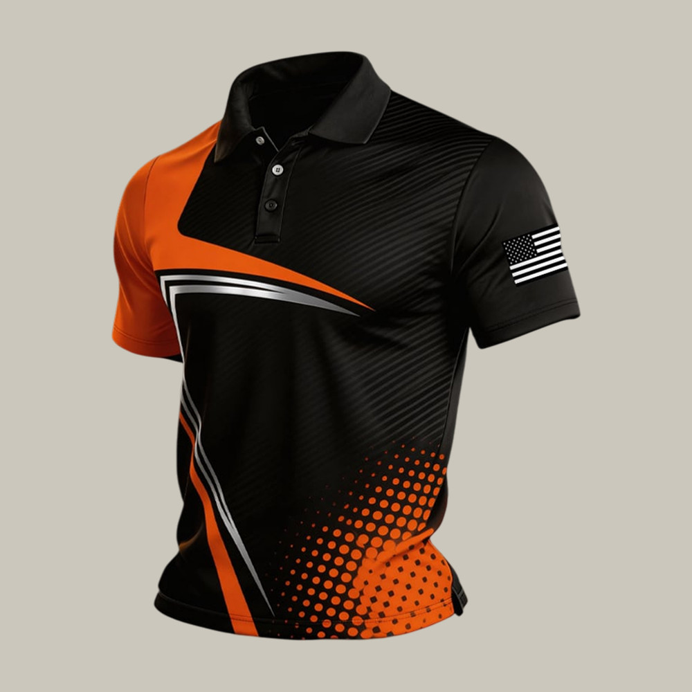 Retro Patriotic American Flag Graphic Polo Shirt 250th Anniversary Clothes Gift Idea For Him