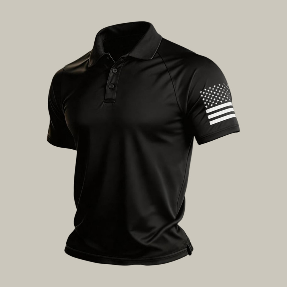 Retro Patriotic American Flag Polo Shirt America's 250th Birthday Clothes Present For Husband