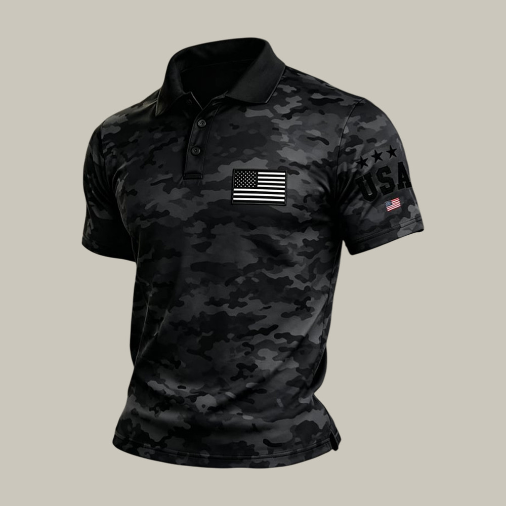 Retro Patriotic American Flag Polo Shirt Independence Day 2026 Shirt Patriotic Gift For Him