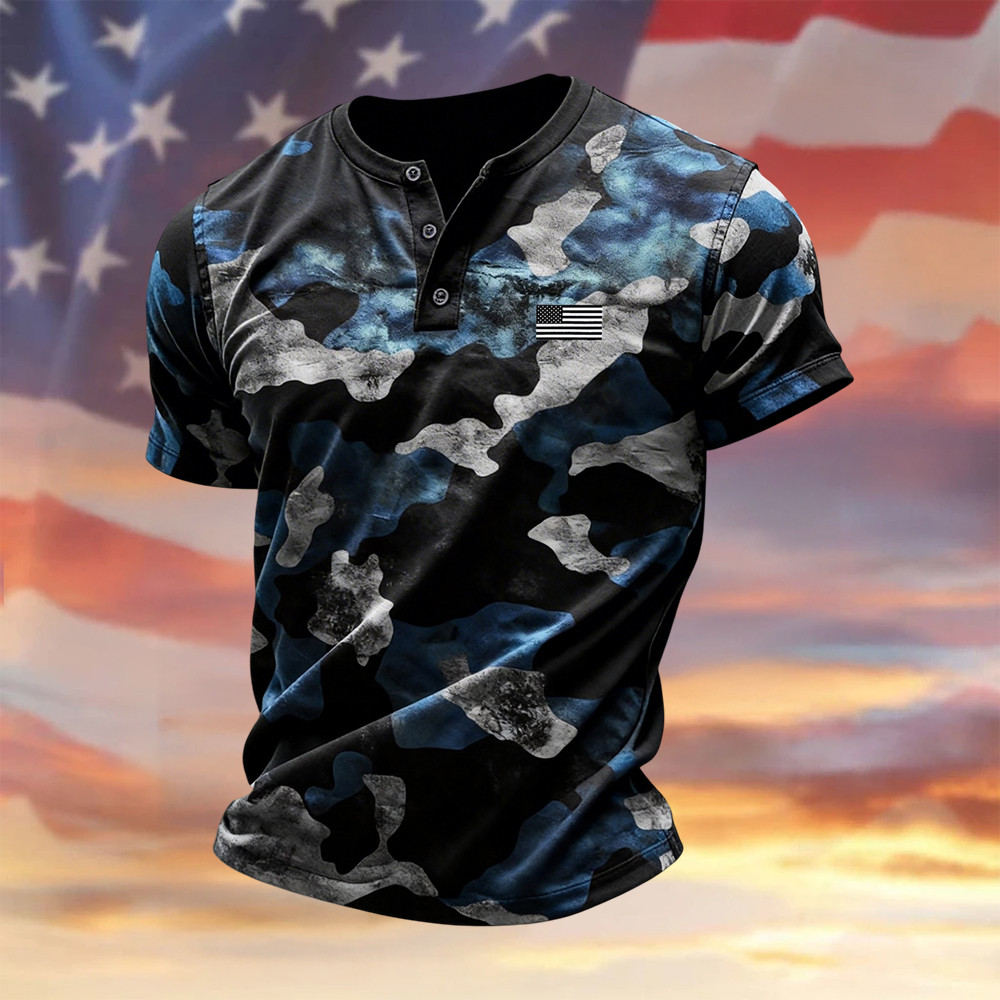 Retro Patriotic Button Shirt America's 250th Birthday Clothes Independence Day 2026 Gift