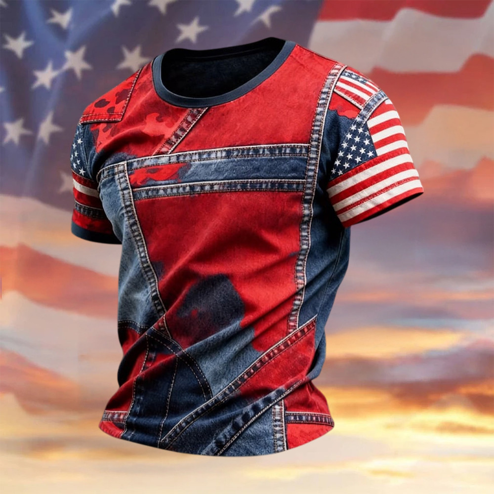 Retro Patriotic Graphics T-Shirt Independence Day 2026 Clothes 4Th Of July Gift