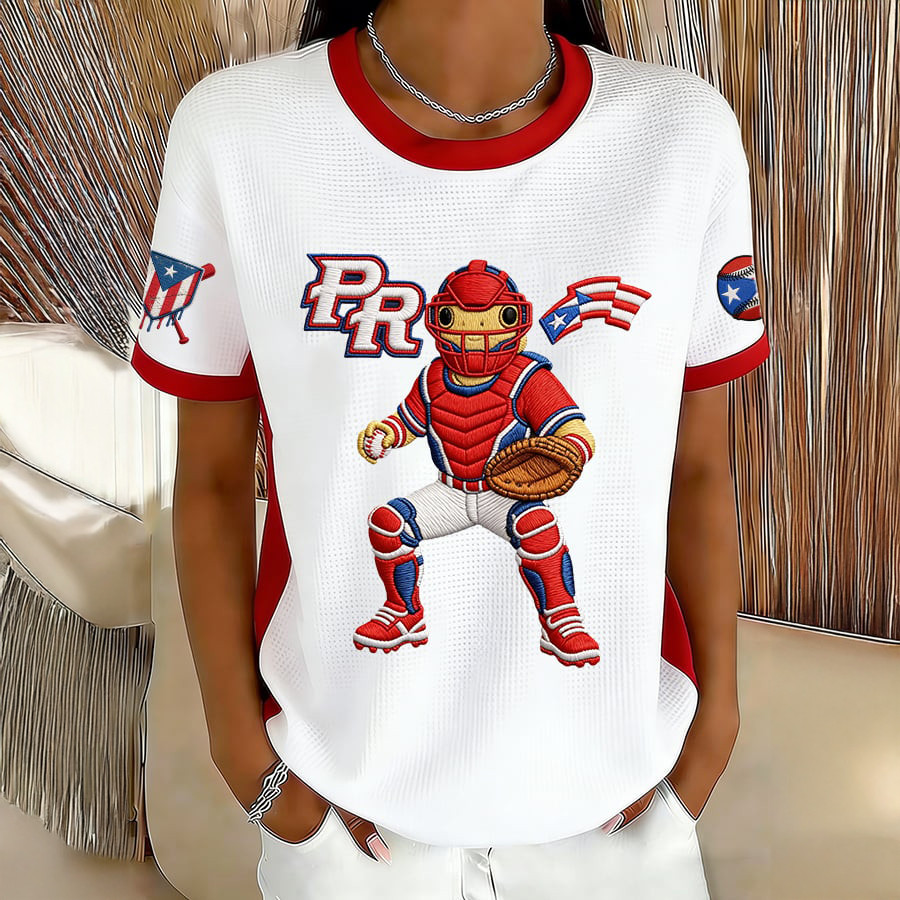 Retro Puerto Rico Baseball T-Shirt Game Day Baseball Merch Unique Gift For Her