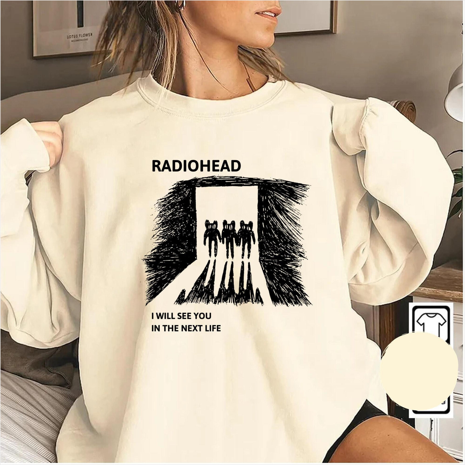 Retro Radiohead I Will See You Shirt, 2D Radiohead Concert Unisex Hoodie, Radiohead Rock Roll Band SweatShirt Gifts For BFF
