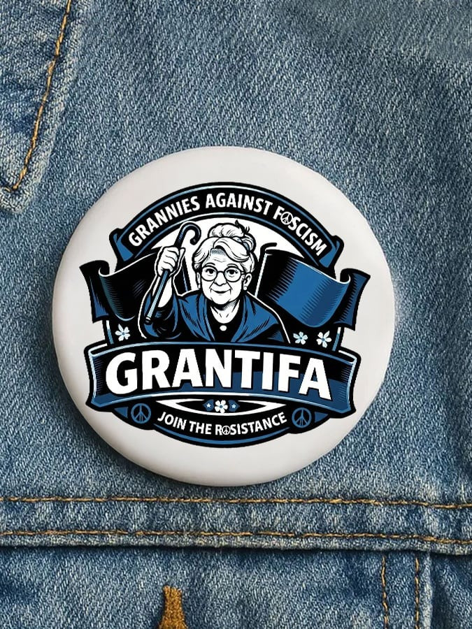 Retro Retro Grantifa Against Fascism Pinback Buttons Unisex Vintage Style Accessory Best Gift For Everyone