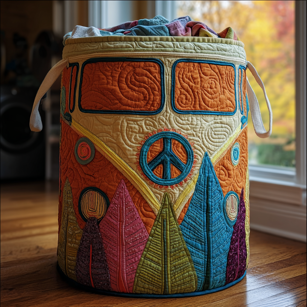 Retro Ride Quilted Laundry Basket Spring Merch Pick