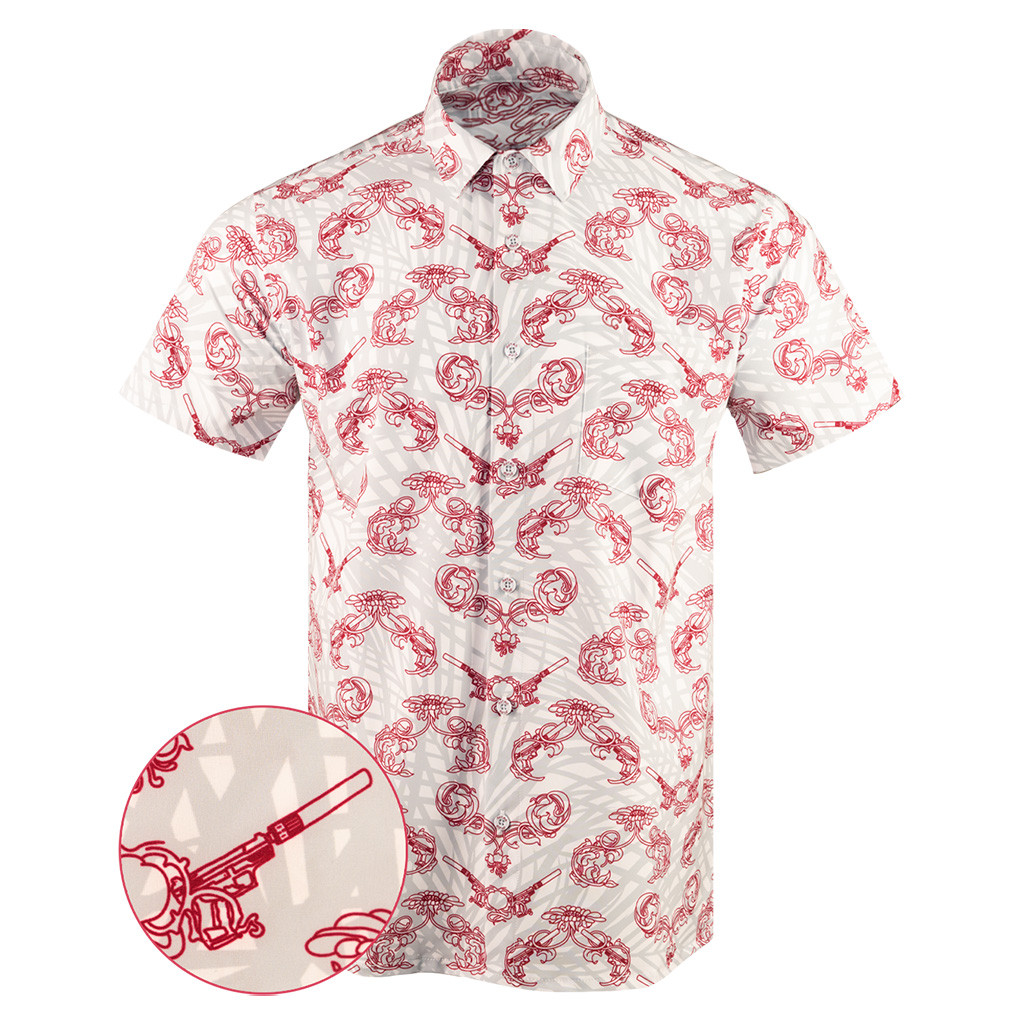 Retro Royale Button Down Shirt Gun Print Hawaiian Shirt Gun Lovers Gifts For Father In Law Retro Royale Button Down Shirt Gun Print Hawaiian Shirt Gun Lovers Gifts For Father In Law