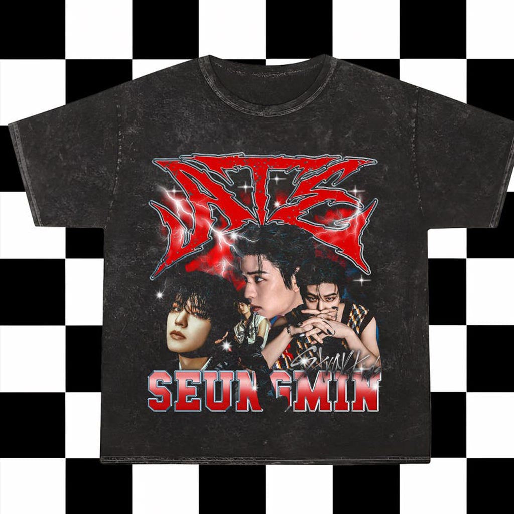 Retro Seungmin Stray Kids Domiate Mineral Wash Shirt Stray Kids DomiAte In US Shirt Fan Merch Retro Seungmin Stray Kids Domiate Mineral Wash Shirt Stray Kids DomiAte In US Shirt Fan Merch