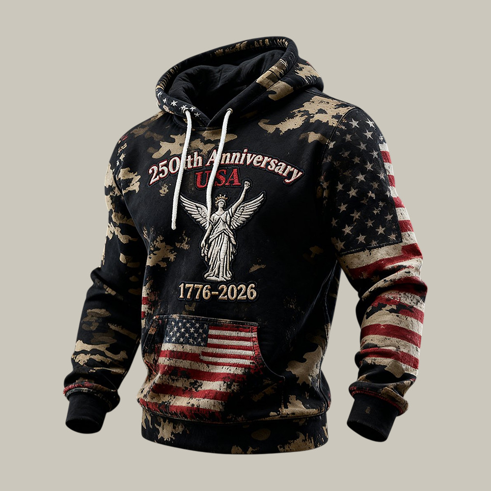 Retro Statue Of Liberty American 250th Anniversary Hoodie Independence Day 2026 Clothing