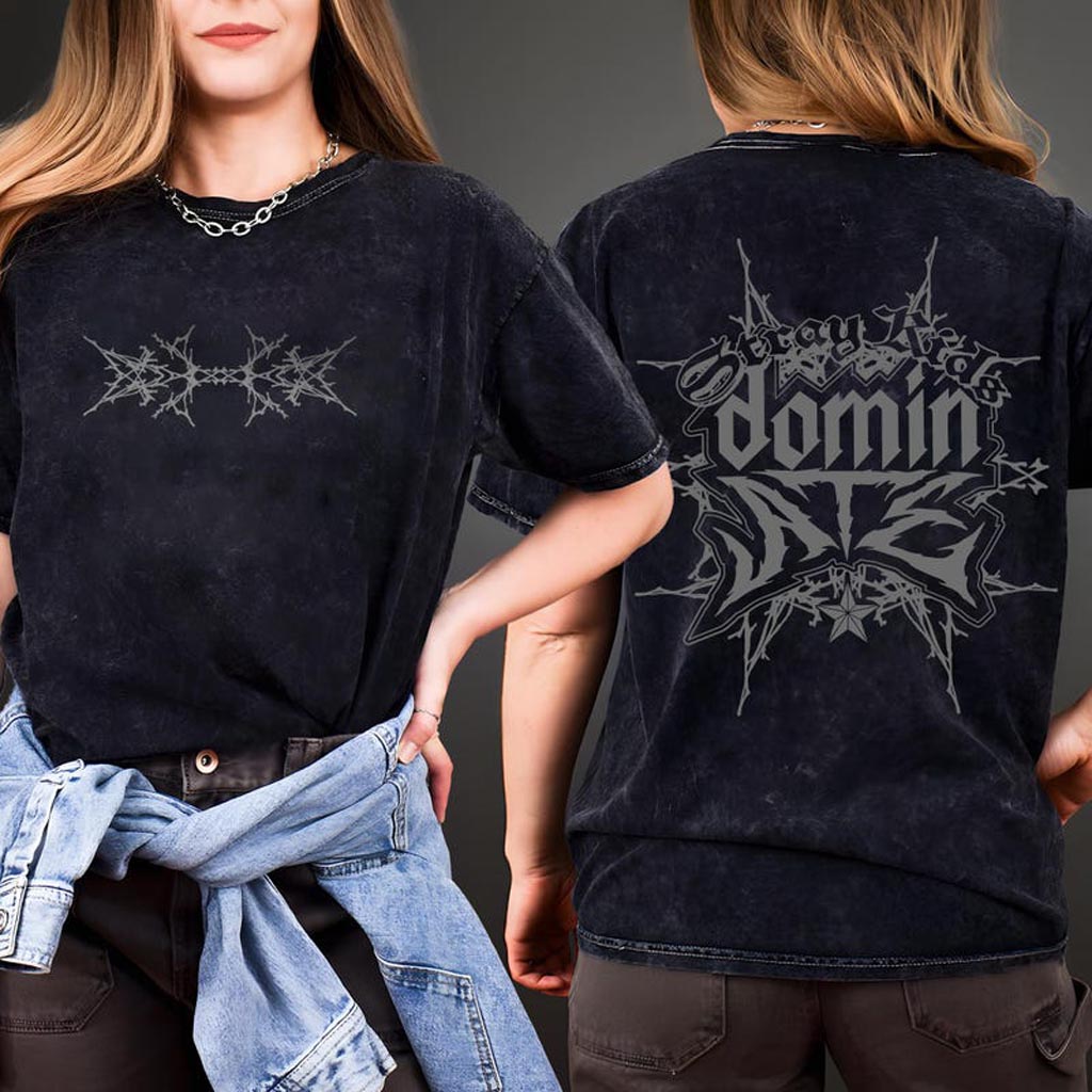 Retro Stray Kids Domiate Mineral Wash Black Shirt Stray Kids Domiate World Tour Shirt Apparel Retro Stray Kids Domiate Mineral Wash Black Shirt Stray Kids Domiate World Tour Shirt Apparel