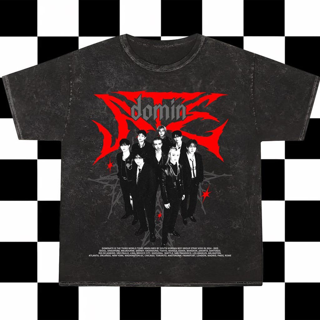 Retro Stray Kids Domiate Mineral Wash T-Shirt Stray Kids DomiAte In North America Shirt Retro Stray Kids Domiate Mineral Wash T-Shirt Stray Kids DomiAte In North America Shirt