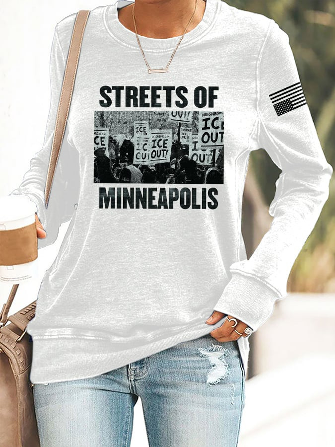 Retro Streets Of Minneapolis Sweatshirt Be Pretti Good Crewneck F ICE Merch Gifts For Mom