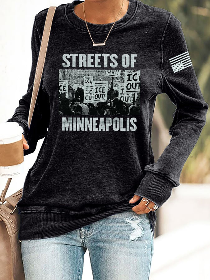 Retro Streets Of Minneapolis Sweatshirt Be Pretti Good Crewneck F ICE Merch Gifts For Mom