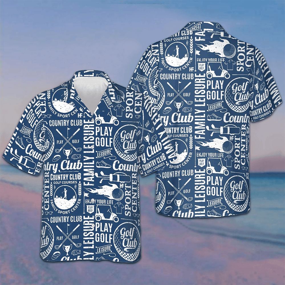 Retro Styled Typography Golf Seamless Pattern Hawaiian Shirt Best Summer Shirts For Guys Retro Styled Typography Golf Seamless Pattern Hawaiian Shirt Best Summer Shirts For Guys