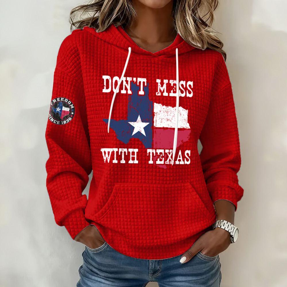 Retro Texas Freedom Since 1836 Don't Mess With Texas Hoodie Independence Day Apparel