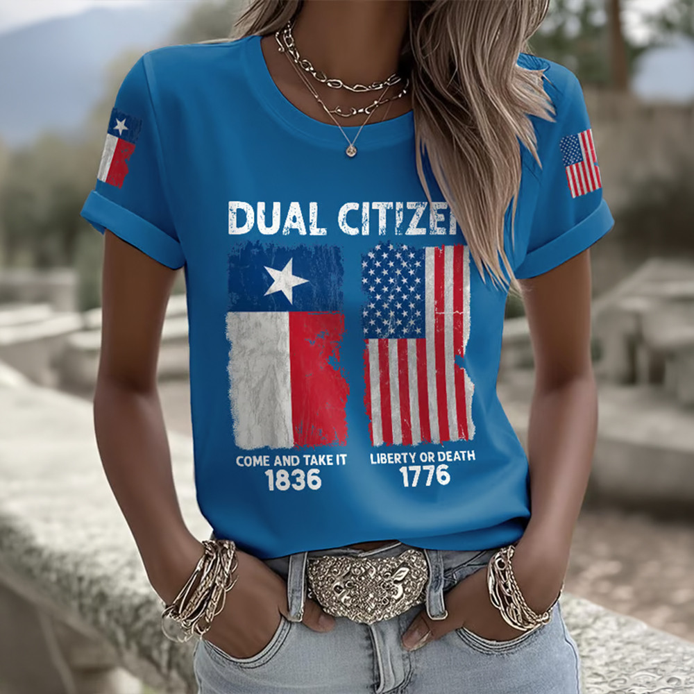 Retro Texas Pride Dual Citizen Come And Take It T-Shirt 1836 Liberty Or Death 1776 Shirt Gift For Wife