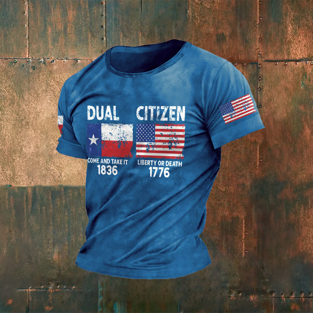 Retro Texas Pride Dual Citizen Come And Take It T-Shirt Texas 190th Anniversary Clothes Gift For Him