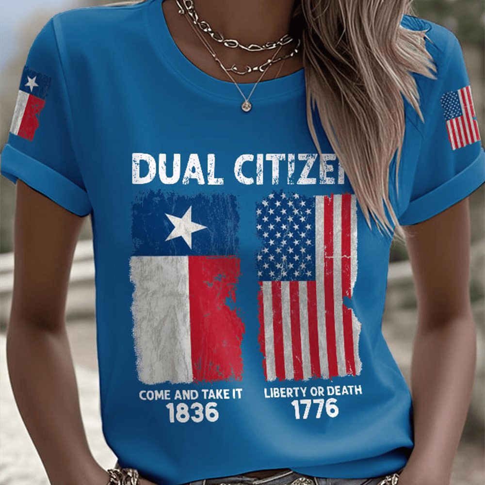 Retro Texas Pride Dual Citizen T-Shirt Come And Take It 1836 Liberty Or Death 1776 Shirt