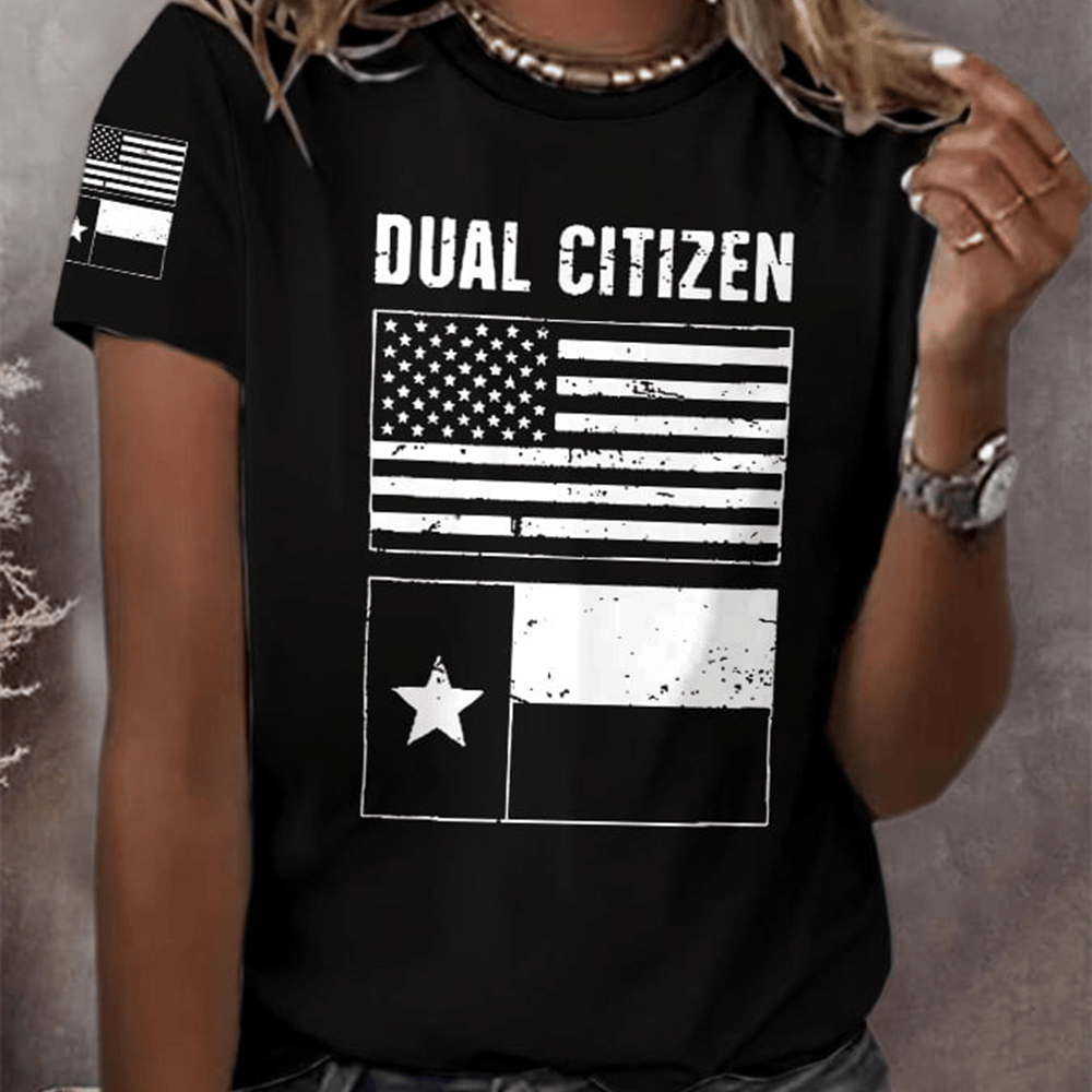 Retro Texas Pride Dual Citizen T-Shirt Texas History Clothes Unique Gift For Americans