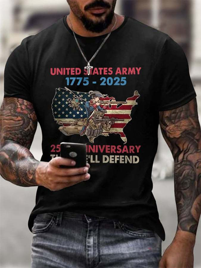Retro United States Army 1775 2025 250th Anniversary This Well Defend Shirt Military Gifts