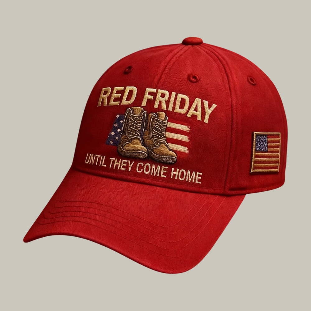 Retro US Red Friday Until They Come Home Hat Military Appreciation Month Baseball Cap