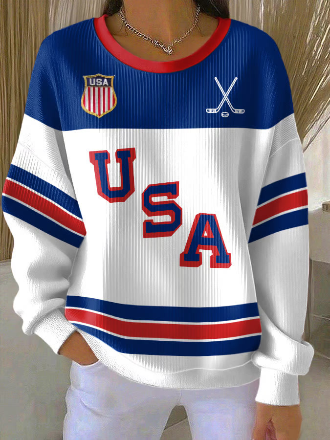 Retro USA Ice Hockey Sweatshirt Game Day Merch Great Gifts For Hockey Fans Retro USA Ice Hockey Sweatshirt Game Day Merch Great Gifts For Hockey Fans
