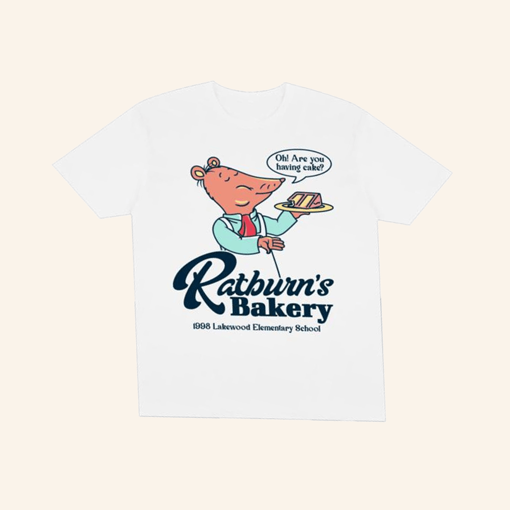 Retrokid Merch Arthur Ratburn's Bakery T-Shirt White Gifts For Her Retrokid Merch Arthur Ratburn's Bakery T-Shirt White Gifts For Her