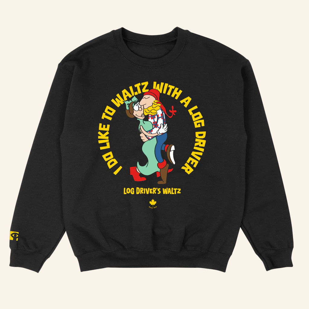Retrokid Merch Log Driver's Waltz Black Crewneck Sweatshirt Christmas Gifts For Husband Retrokid Merch Log Driver's Waltz Black Crewneck Sweatshirt Christmas Gifts For Husband