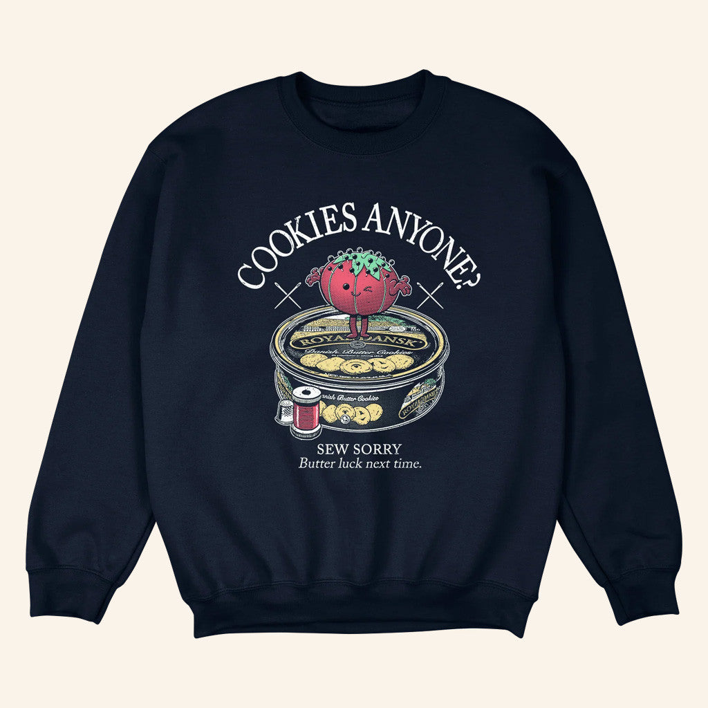 Retrokid Merch Retrokid Originals Sew Sorry Navy Sweatshirt Gifts For Besties Retrokid Merch Retrokid Originals Sew Sorry Navy Sweatshirt Gifts For Besties