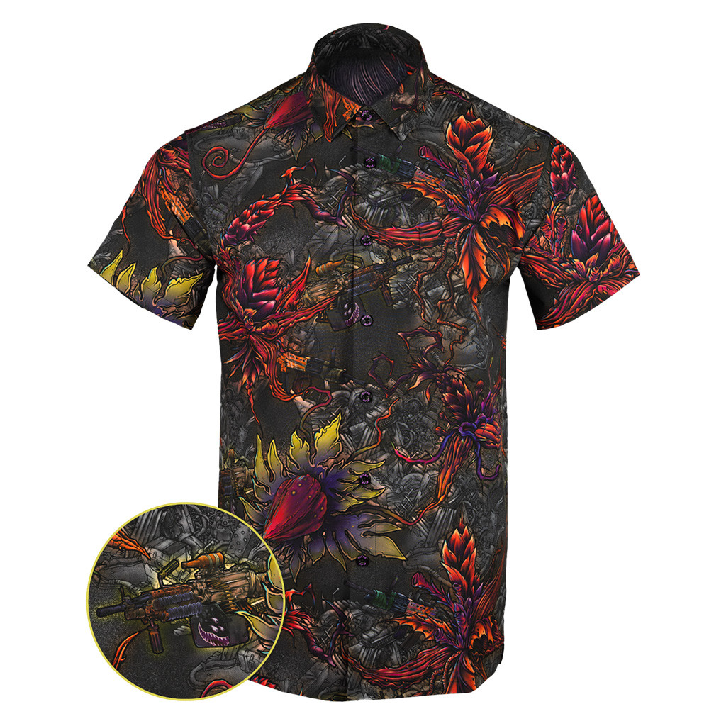 Retrolands Titanium Button Down Shirt Tactical Shirt Hawaii Style Gifts For Son In Law Retrolands Titanium Button Down Shirt Tactical Shirt Hawaii Style Gifts For Son In Law