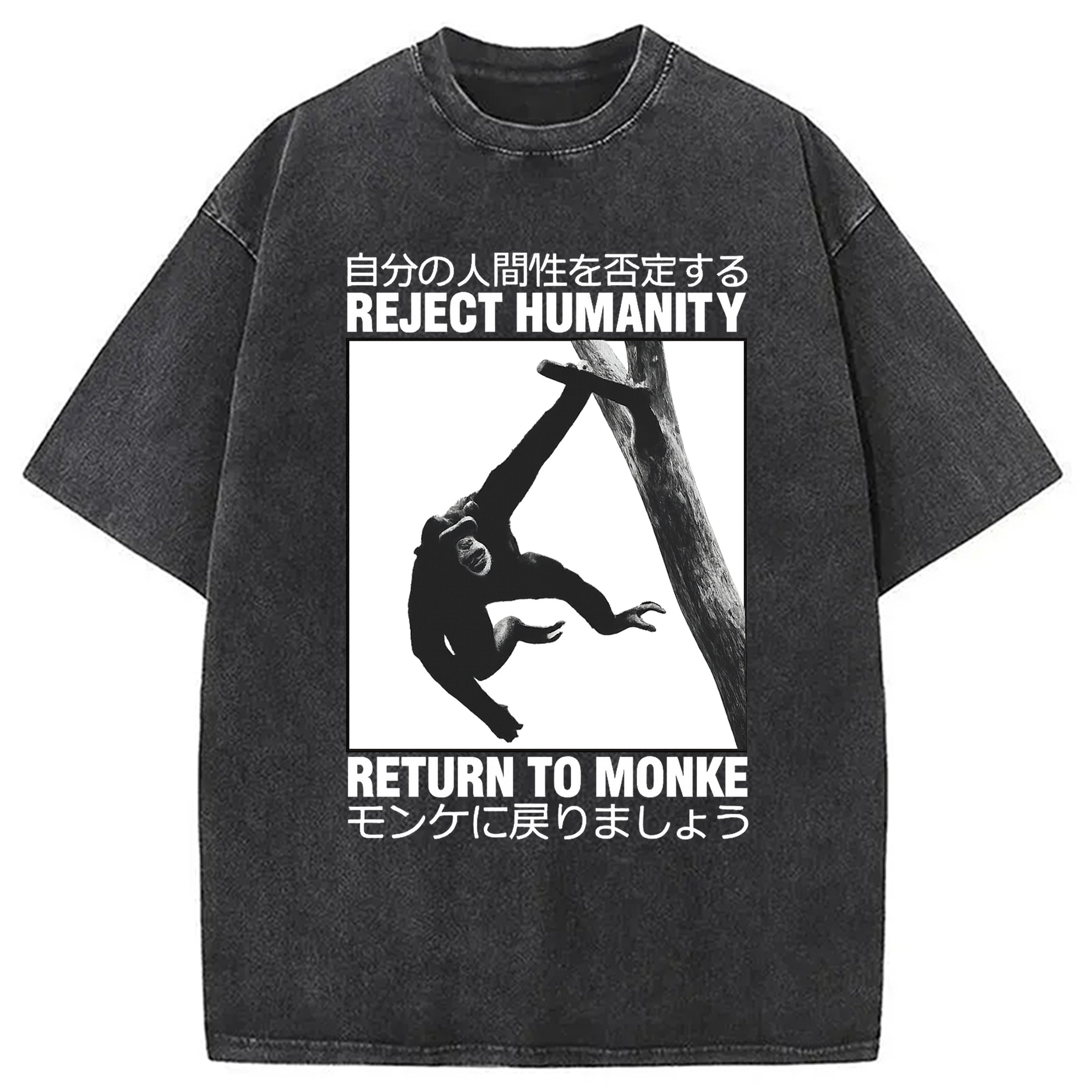 Return to Monke Japanese Washed T-Shirt Unique Aesthetic Fashion Tee Gifts For Besties Return to Monke Japanese Washed T-Shirt Unique Aesthetic Fashion Tee Gifts For Besties