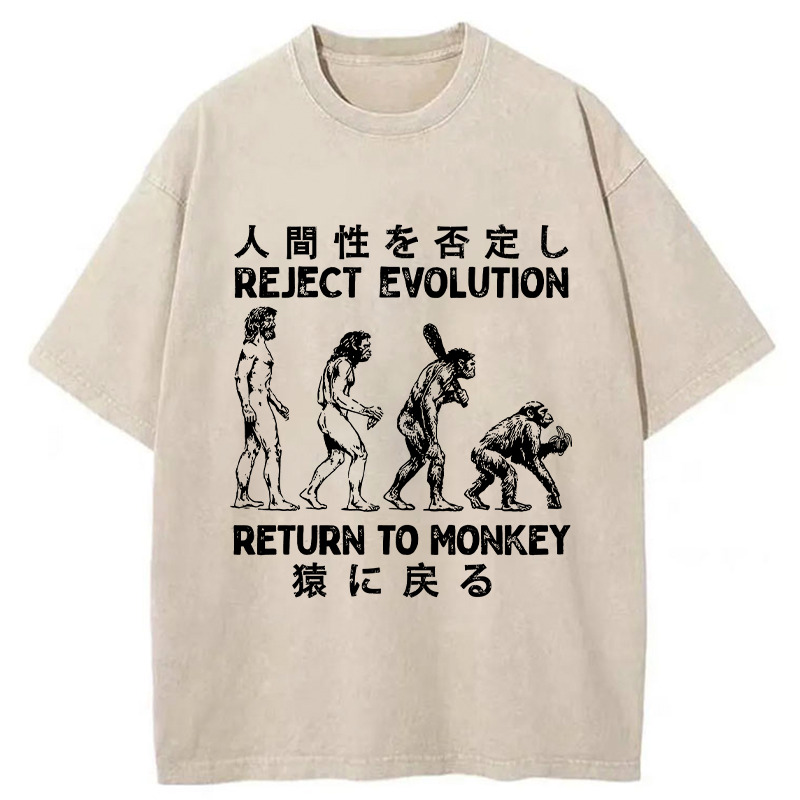 Return To Monkey Washed T-Shirt Everyday Comfort Graphic Shirt Gifts For Her