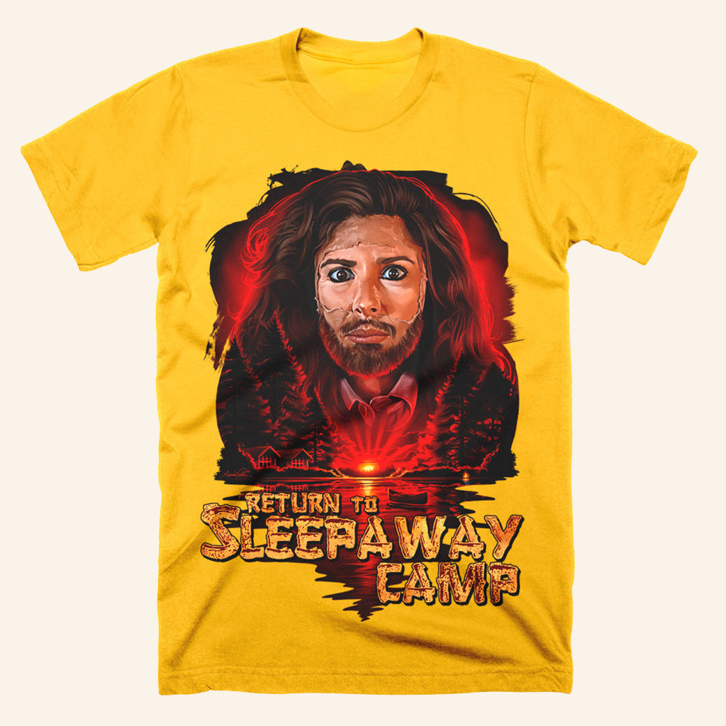 Return To Sleepaway Camp Someone Is Watching Gold T-Shirt Halloween Clothes Present For Dad Return To Sleepaway Camp Someone Is Watching Gold T-Shirt Halloween Clothes Present For Dad