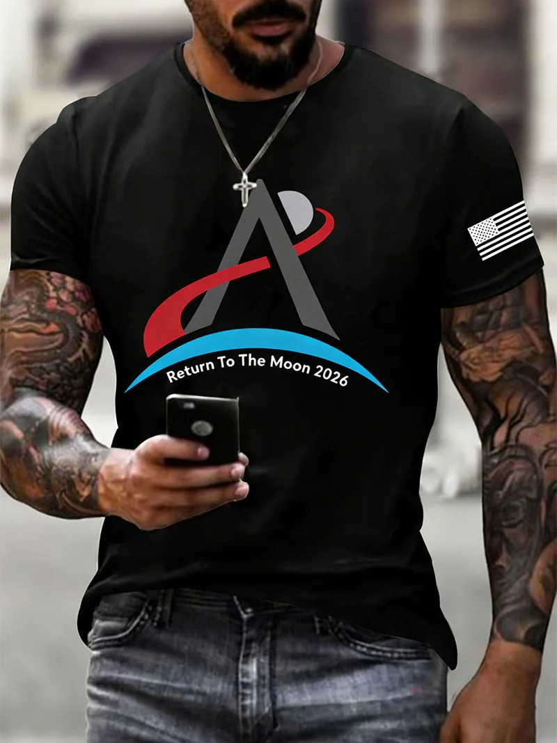Return To The Moon 2026 T-Shirt NASA Artemis II Moon Mission Astronaut Clothing Gift Ideas