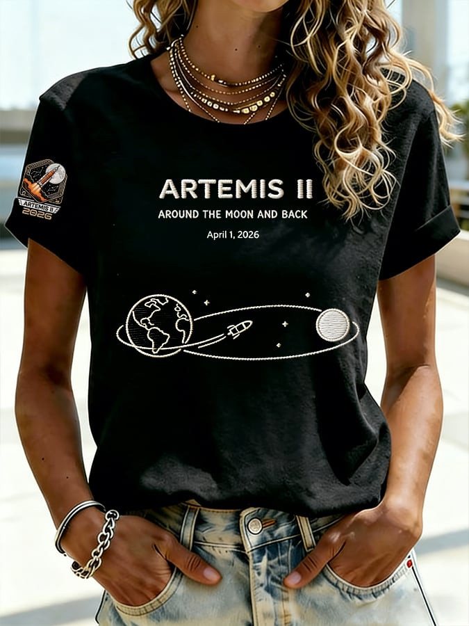 Returning To The Moon Artemis II Space Mission T-Shirt NASA Moon Mission 2026 Clothing Line