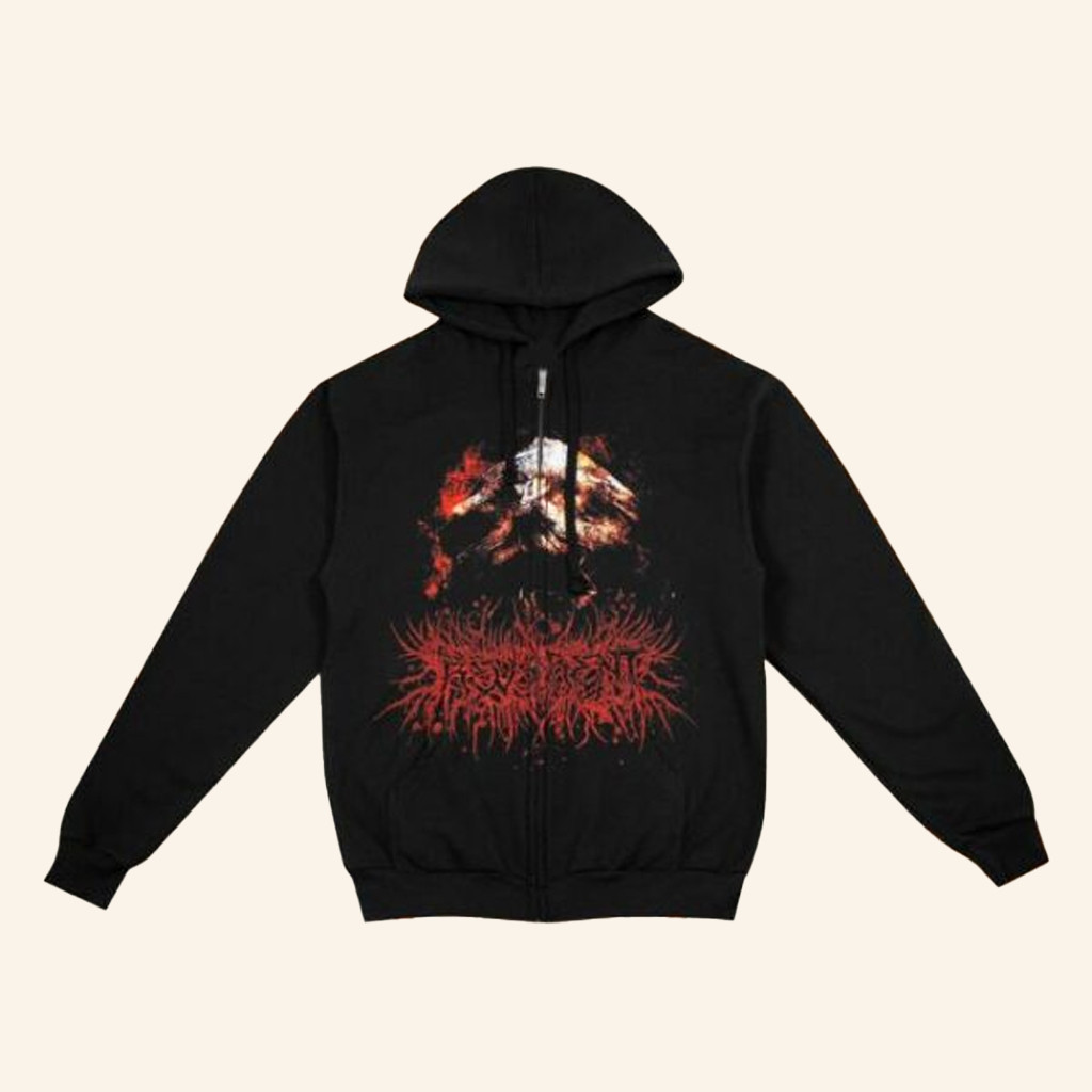 Rev3rent Merch Skull Zip Up Hoodie Best Gifts For Band Fans