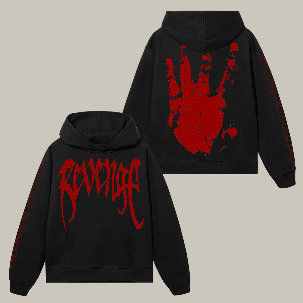 Revenge Hand Art Kill Hoodie Revenge Hooded Sweatshirt Unique Gift For Friends