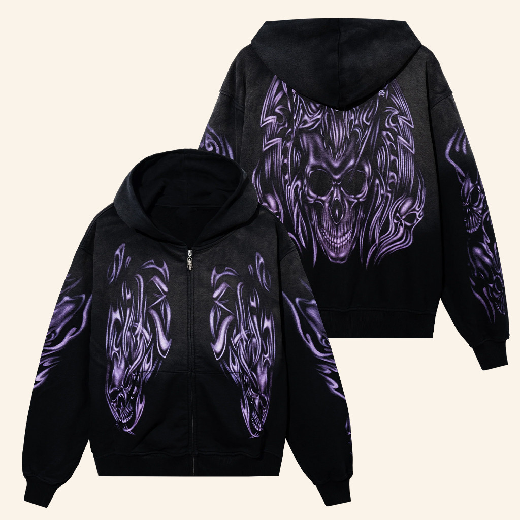 Revenge Merch Airbrushed Reaper Zip Hoodie Presents For Music Lovers Revenge Merch Airbrushed Reaper Zip Hoodie Presents For Music Lovers