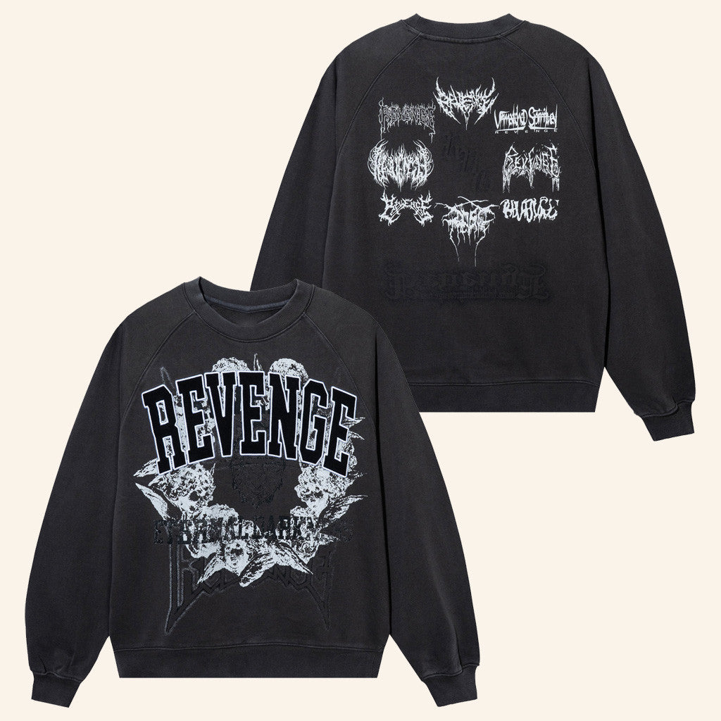 Revenge Merch Alumni Sweatshirt Black Gift Ideas For Dudes