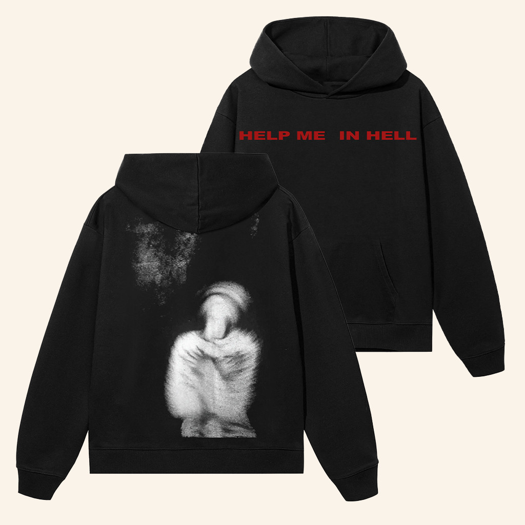 Revenge Merch Help Me In Hell Black Hoodie Gift Ideas For Music Lovers