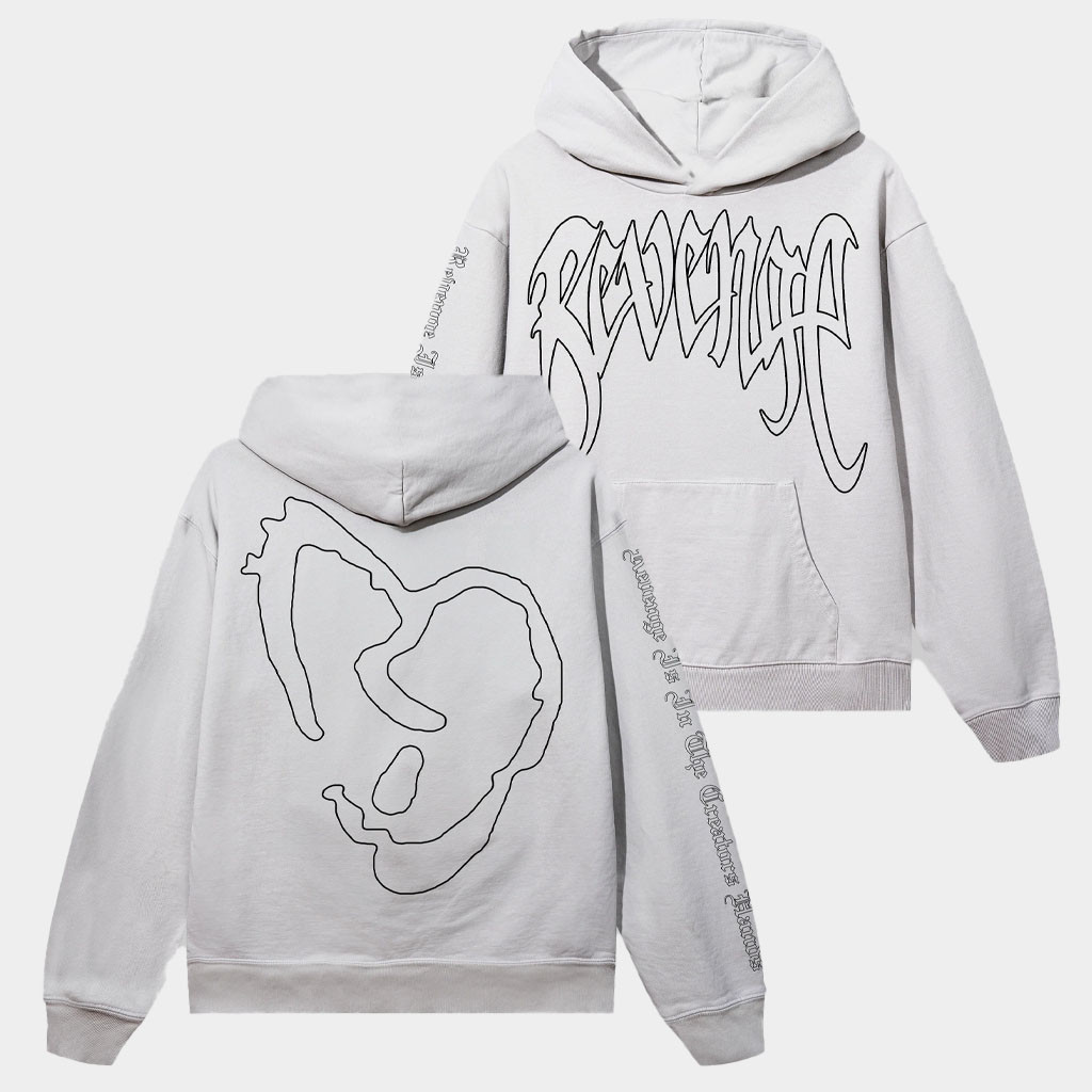 Revenge Merch X Heartbreak Hoodie Black White Revenge Apparel Birthday Presents For Him-1 Revenge Merch X Heartbreak Hoodie Black White Revenge Apparel Birthday Presents For Him-1