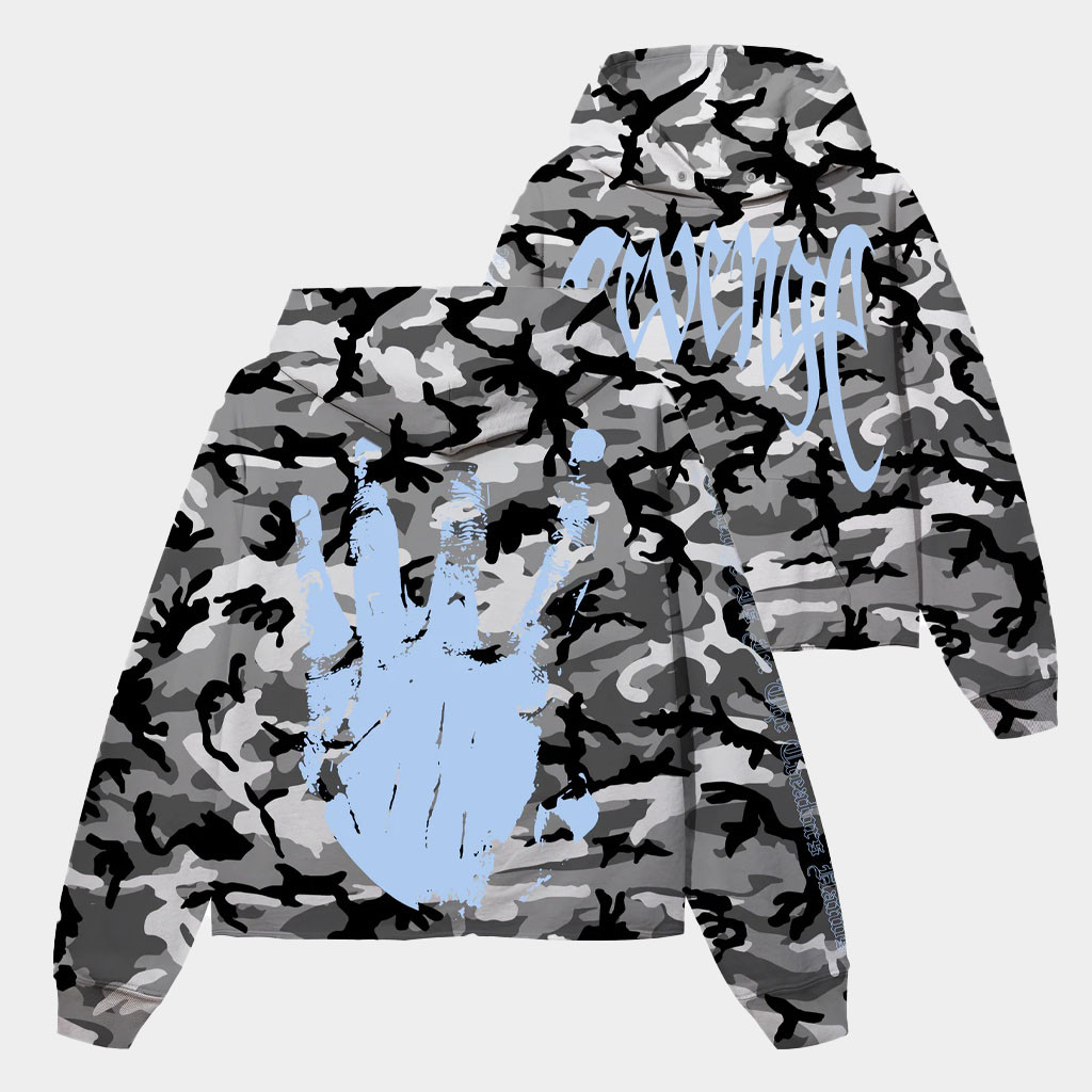 Revenge Merch X Kill Snow Camo Hoodie Hand Revenge Hoodie Best Gifts For Dad