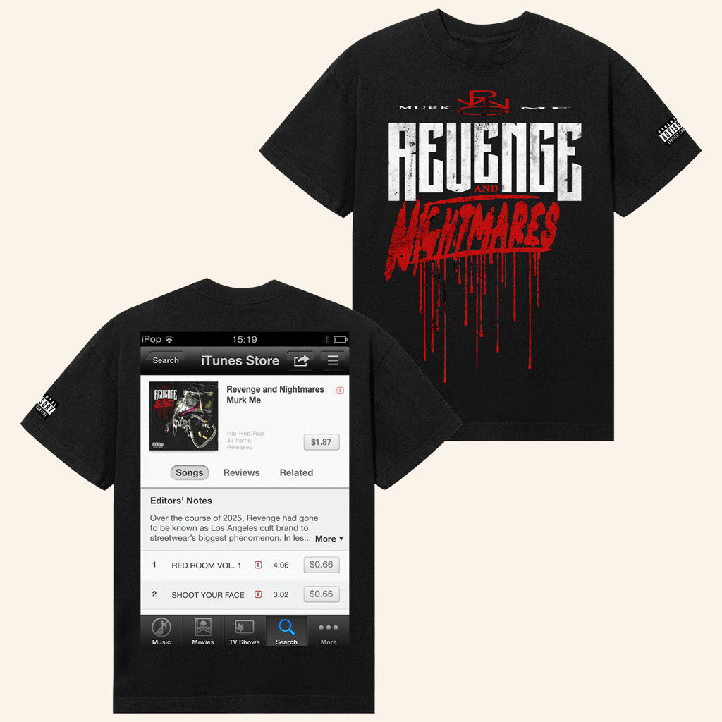 Revenge Official Merch Shop I Did It Without An Album Black T-Shirt White Gifs For Dudes Revenge Official Merch Shop I Did It Without An Album Black T-Shirt White Gifs For Dudes