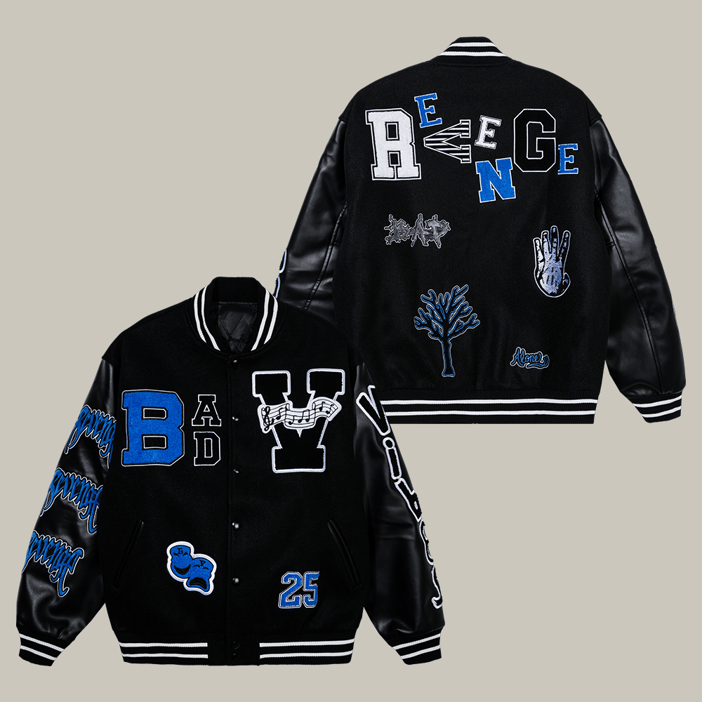 Revenge x XXXTentacion Bad Vibes Varsity Bomber Jacket Revenge Merch Best Gift For Music Fans