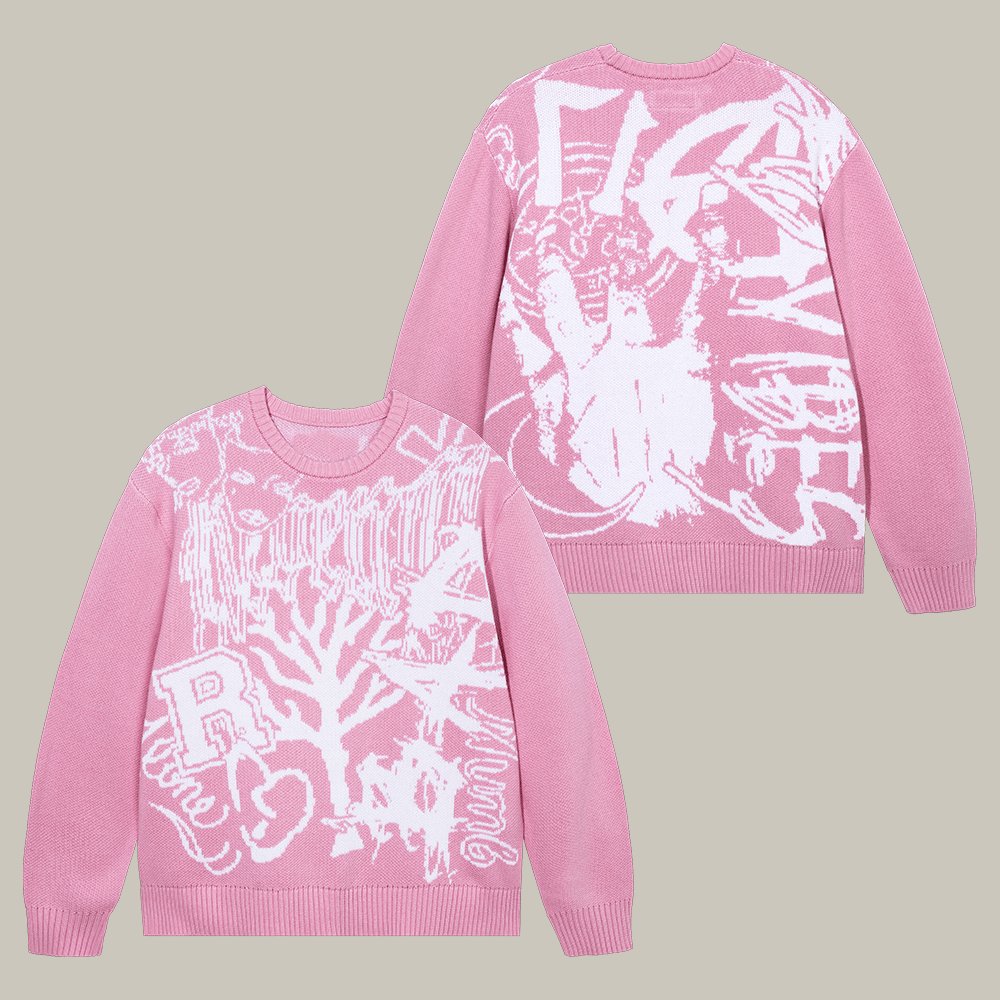 Revenge x XXXTentacion X Collage Knit Sweatshirt Revenge Clothing Girlfriend Gift Ideas