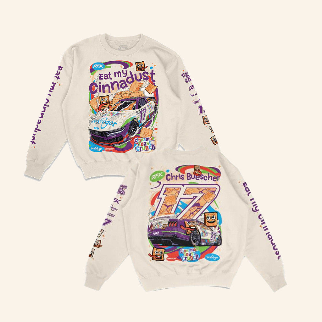 RFK Merch Chris Buescher Kroger Cinnamon Toast Crunch Crewneck Sweatshirt Friends Gifts
