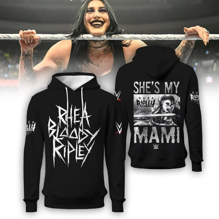 Rhea Bloody Ripley Hoodie She's My Mami WWE Rhea Ripley Merch Apparel Gifts For Fans