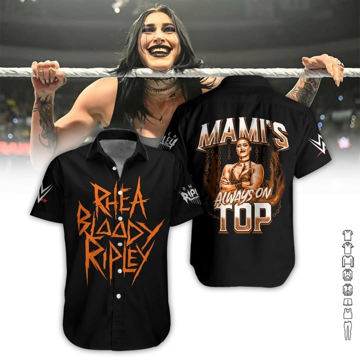 Rhea Bloody Ripley Mami's Always On Top Hawaiian Shirt WWE Rhea Ripley Merch Fan Gifts