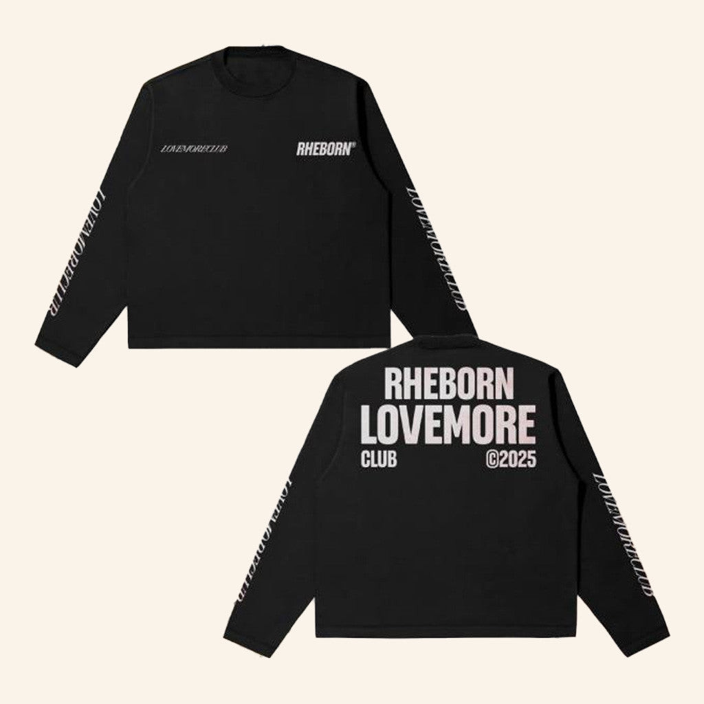 Rheborn Clo Merch Love More Club Long Sleeve Shirt Black Gifts For Son