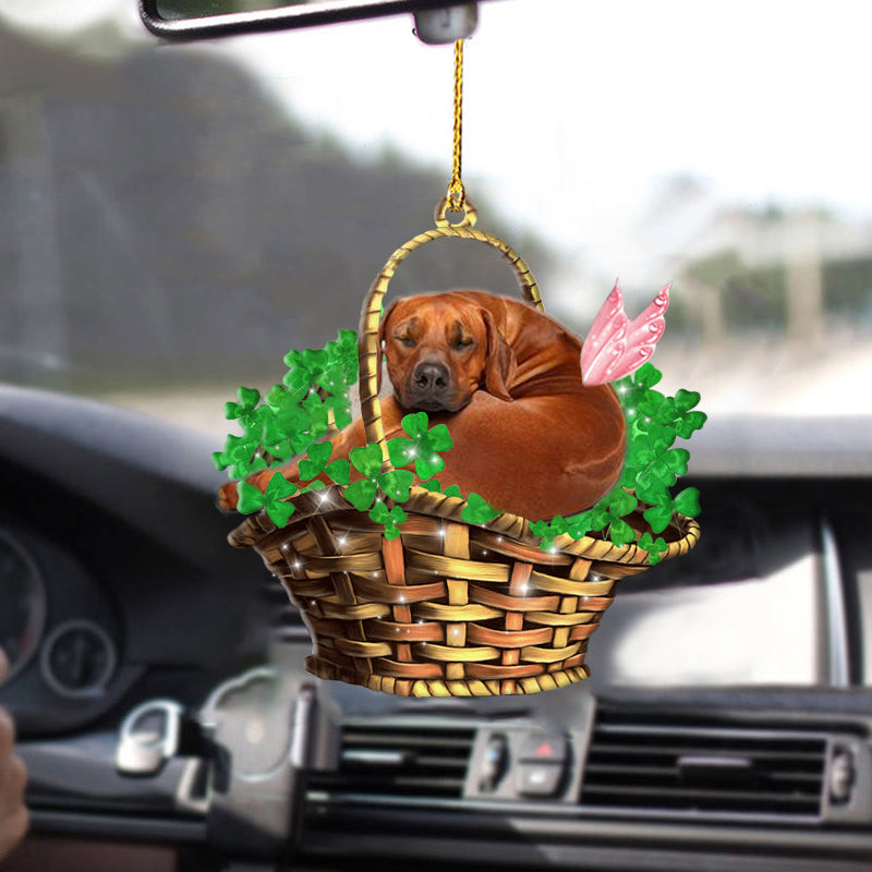 Rhodesian Ridgeback Sleeping Lucky Fairy Two Sided Ornament